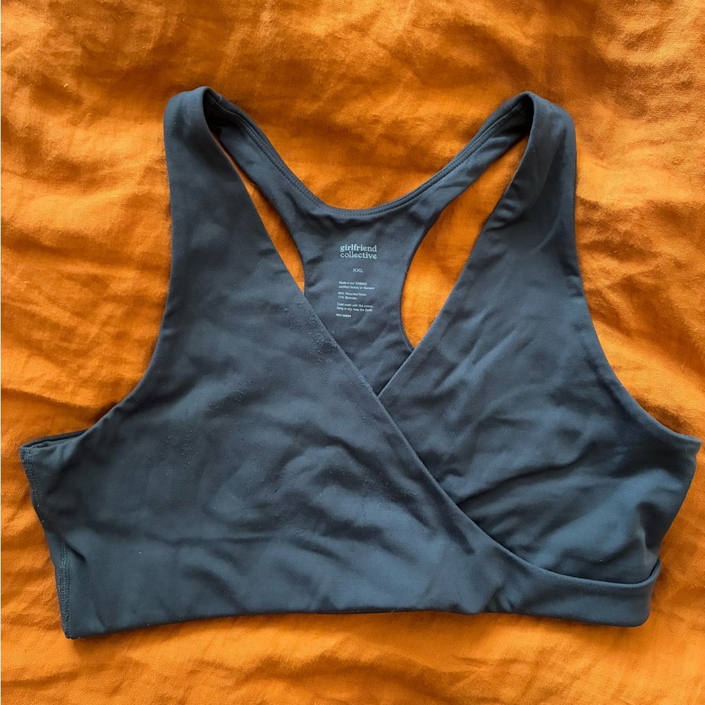 Girlfriend Collective midnight may blue Maternity Bra